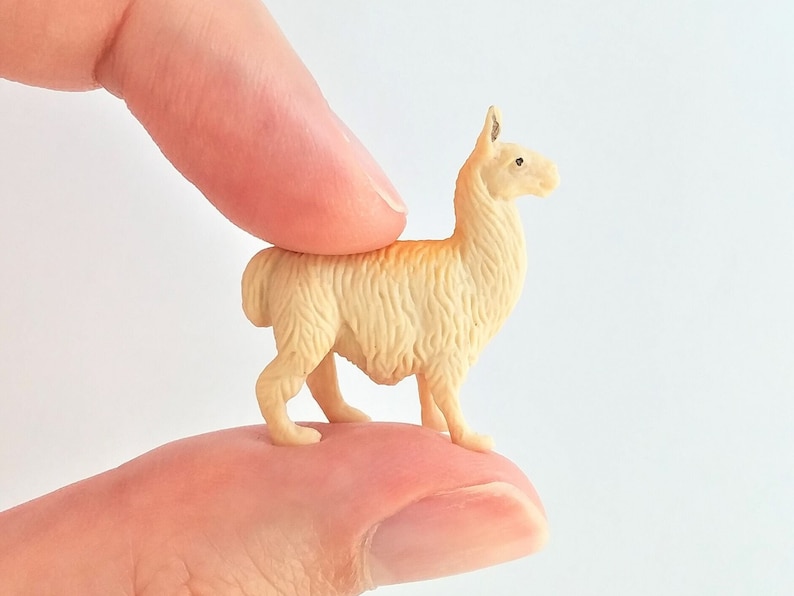 Tiny Llama Figurine1 Soft Plastic Animal for Fairy Garden Etsy