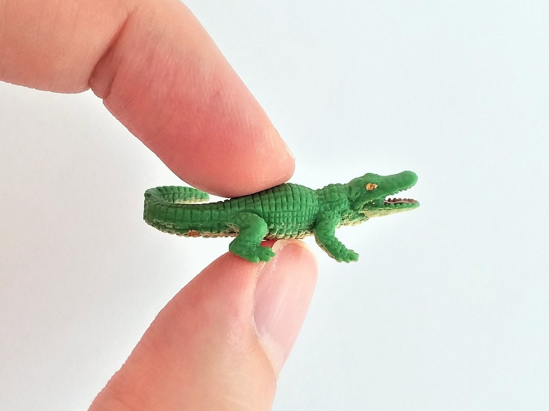 Tiny Alligator Figurine Soft Plastic Gator for Fairy Garden Diorama or Terrarium Realistic Miniature River Crocodile Mini Figurine Etsy UK