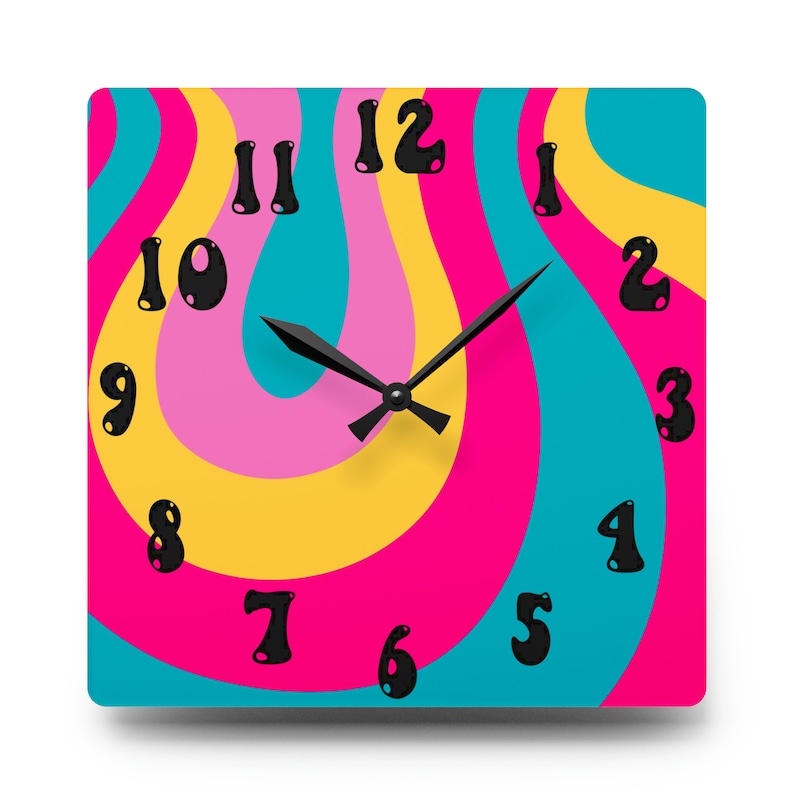 Funky Large Wall Clock Unique Modern Acrylic Wall Art Office Wall Decor