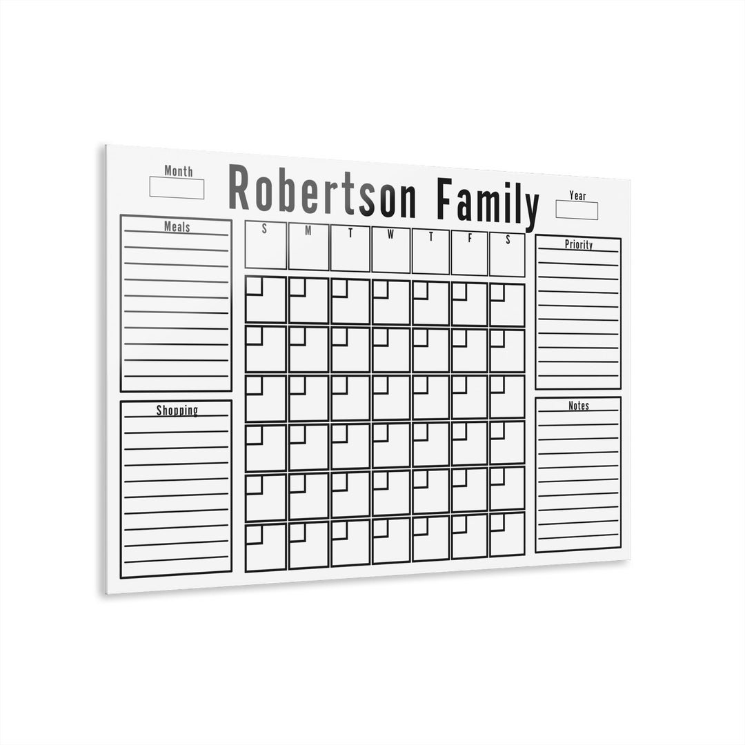 Custom 2024 Acrylic Calendar Dry Erase Board Family Wall Etsy