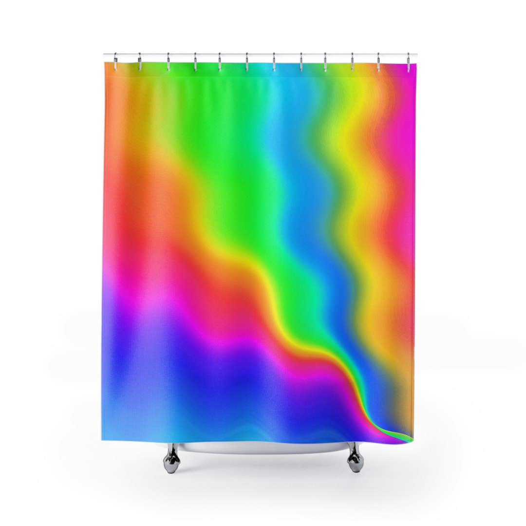 Funky Shower Curtain Retro 70s Hippie Boho Shower Curtain Etsy