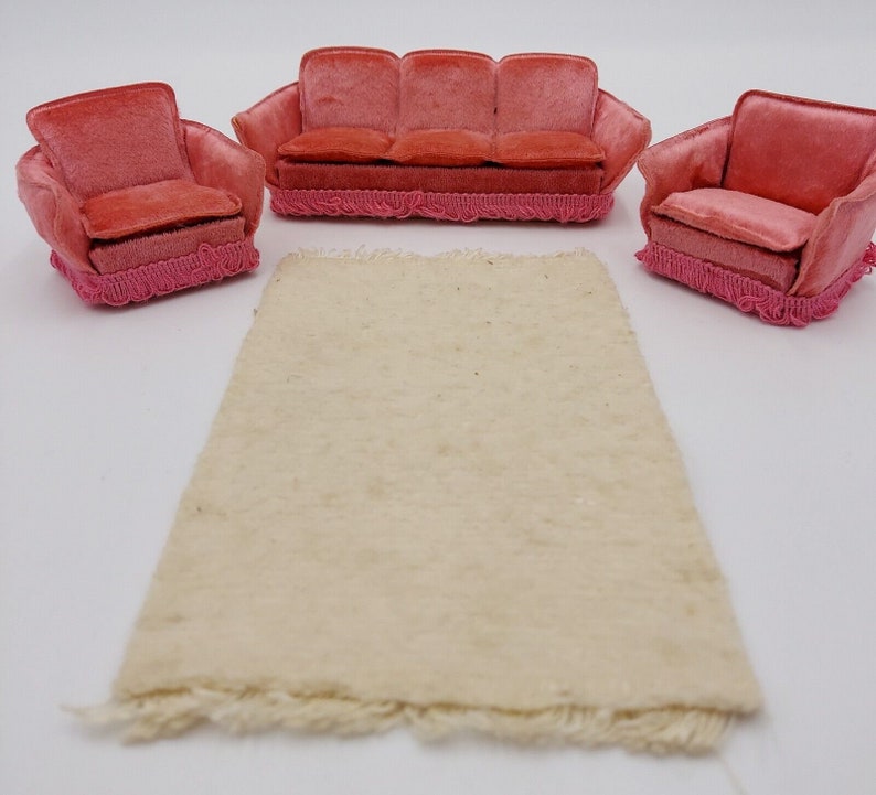 Vintage LUNDBY Dollhouse Furniture Lundby Pink Living Room Etsy