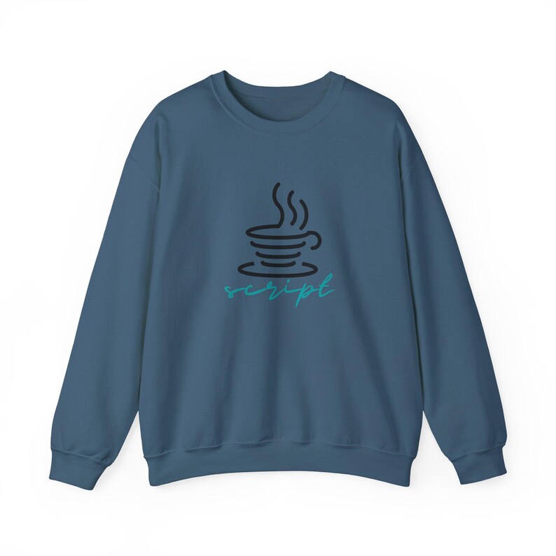 快適な Java Script コーヒー スウェットシャツ | コーヒー愛好家、プログラマー、開発者、友人へのギフトに最適、リラックスフィット 画像 1