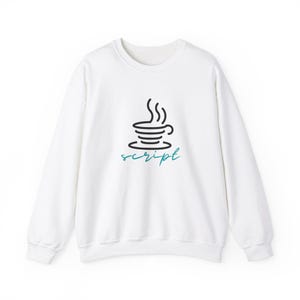 快適な Java Script コーヒー スウェットシャツ | コーヒー愛好家、プログラマー、開発者、友人へのギフトに最適、リラックスフィット 画像 2