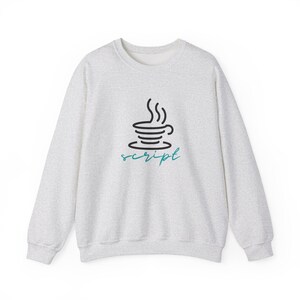 快適な Java Script コーヒー スウェットシャツ | コーヒー愛好家、プログラマー、開発者、友人へのギフトに最適、リラックスフィット 画像 3