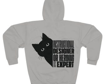 Zabawna bluza z kapturem z nadrukiem Herding Cats, wygodna bluza do tworzenia treści, nowość Praca z domu, wygodny projektant graficzny