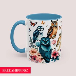 Cute Owl Mug Gift for Bird Lovers | Nature Lover Gift | Tea or Coffee Mug for Owl Lovers | Birdwatcher Gift | Owl Gifts for Women or Men