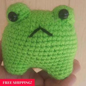 Angry Desert Rain Frog Plushie Cute | Amigurumi Crochet Animal | Unique Animal Lover Gift | Plush Desert Rain Frog Toy | Squishy Toys