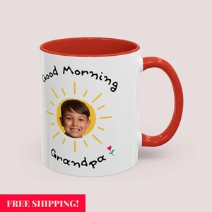 Personalized Grandpa Mug with Photo | Custom Name Gift for Grandpa, Papa, Pop or Poppy | Grandchild Keepsake Coffee Cup | Christmas Gift