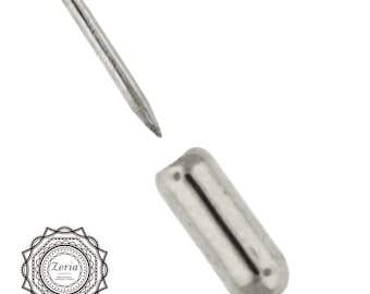7 Inch Brass and stainless steel Needle Pin with Cover Tip - 10 pc set | A4000-7