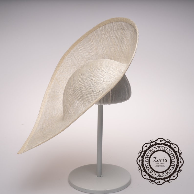 Streamlined Sinamay Millinery Bases PSBC-19105 25 Ivory