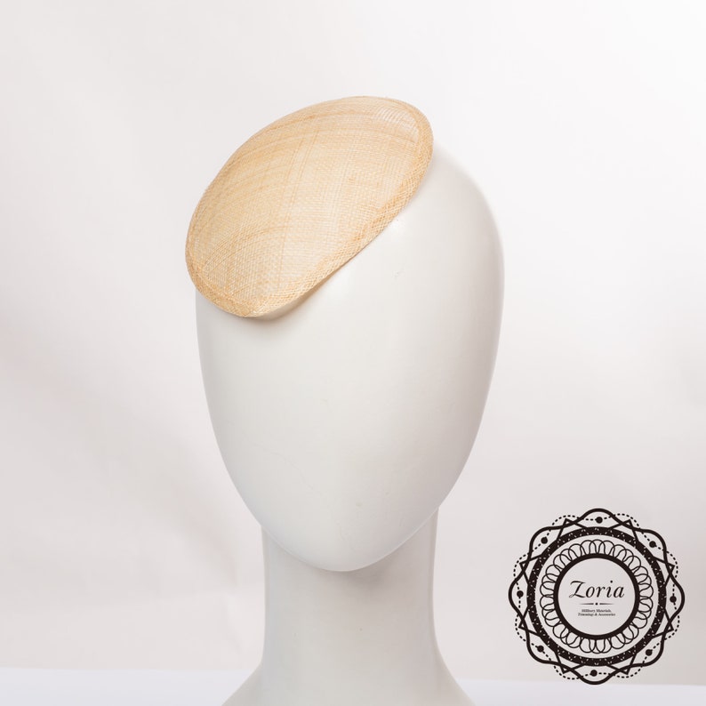 Juliet Sinamay Fascinators Cocktails hats Millinery Frame Base | PSBC-16001 80 Natural