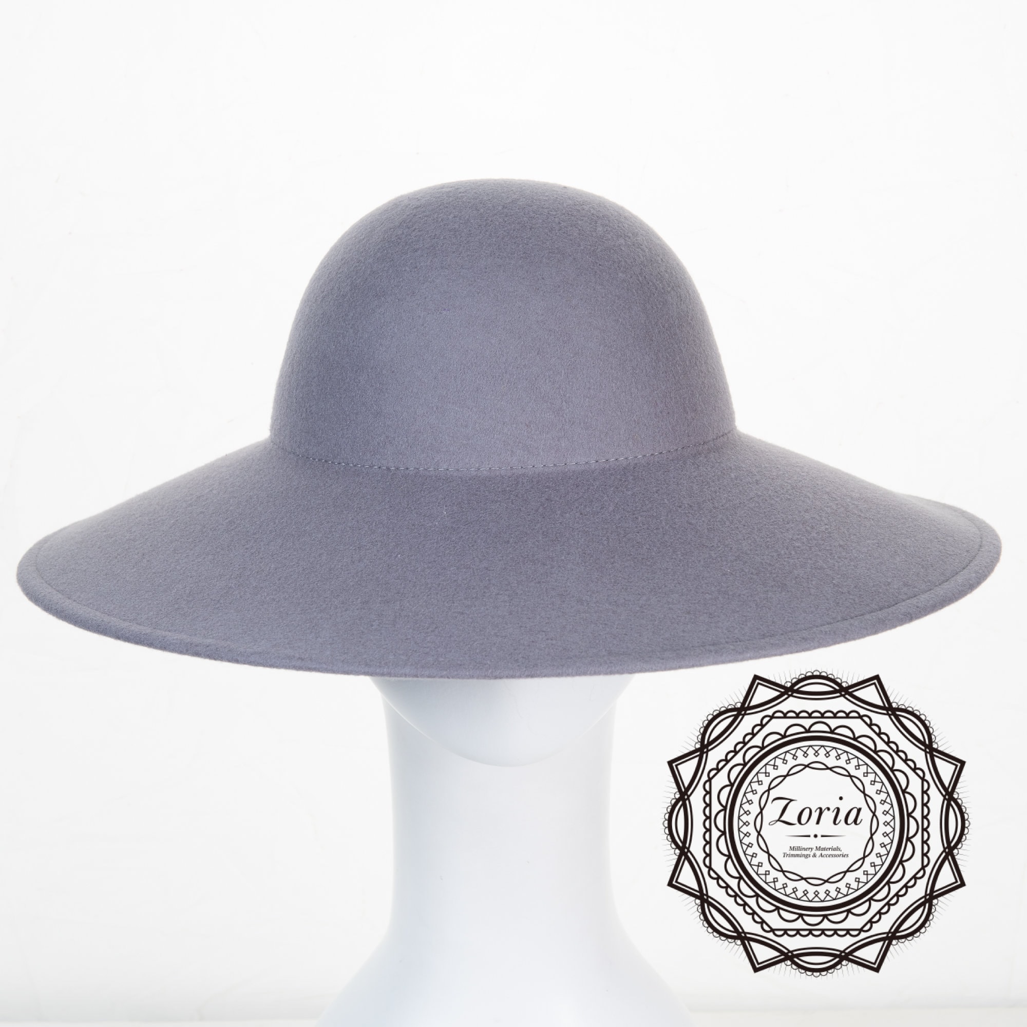 4 inch brim sailor boater felt untrimmed hat W0116A