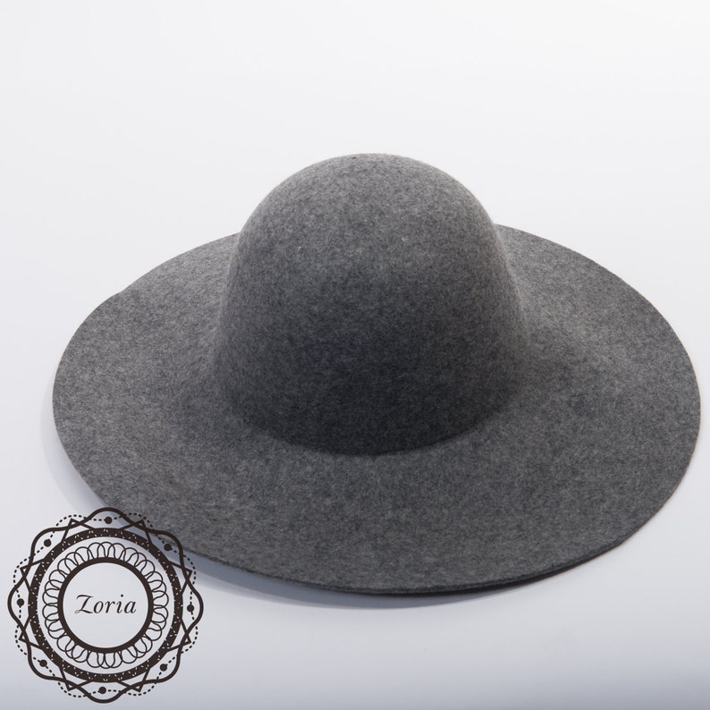 Floppy Swinger Blocked Untrimmed Wool Felt Hat Base | W0169A Lt Grey Heather