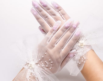 Wedding wrist length gloves | Glove09