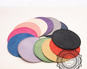 Triple Layer 7-1/2 Inch Round Tuft tangle Sinamay Base For Fascinator And Cocktail Hats | PSBC-22139