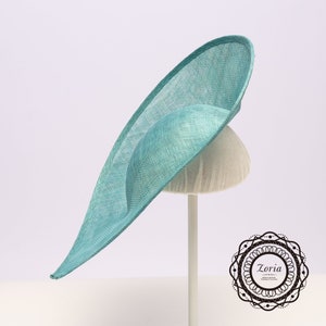 Streamlined Sinamay Millinery Bases PSBC-19105 19 Turquoise