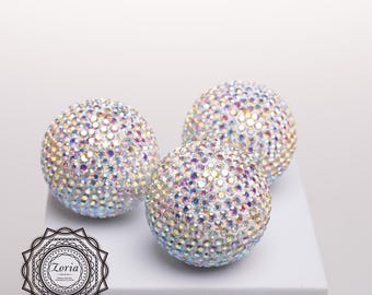 35mm Rhinestone Glass Crystal Clay Ball | 1 PC | 801157-35
