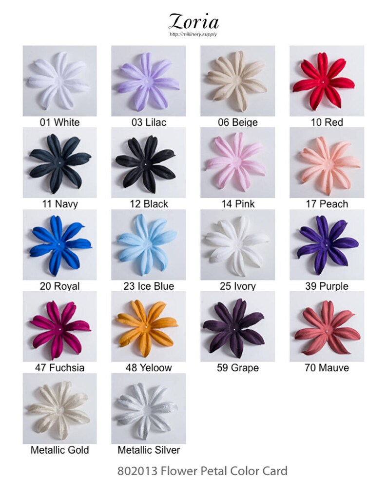 Lily Satin Decorative 3D flower Petals for Hats Making Home Wedding Event Party Decoration 802013 image 2