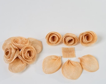 Sinamay flower trim for hat decor and craft use | SD30