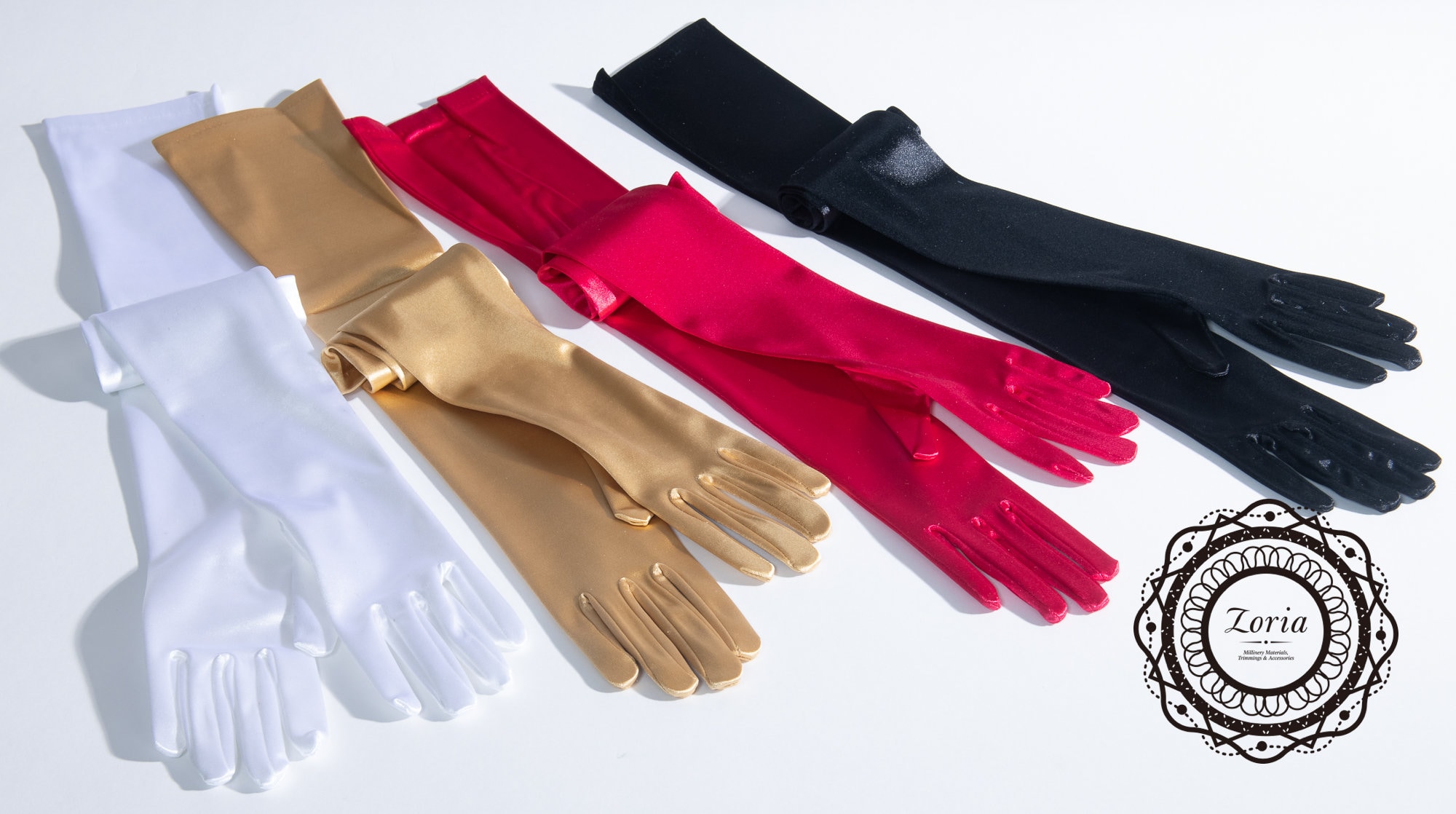 Long Satin Gloves 21" | GLOVE02
