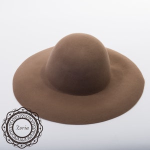 Floppy Swinger Blocked Untrimmed Wool Felt Hat Base | W0169A Mink