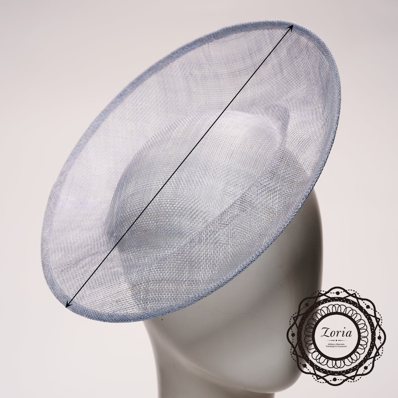 Zoria 11.5X3'' Saucer Upturn Brim Sinamay Base For Fascinator Cocktail Bridal Headwear And Hat Making PSBC-19007 image 5