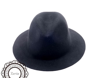 Medium Brim Fedora Blocked Untrimmed Wool Tribal Western Felt Hat Base| W0167A