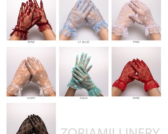 Wrist Length 9" Lace Glove | Glove