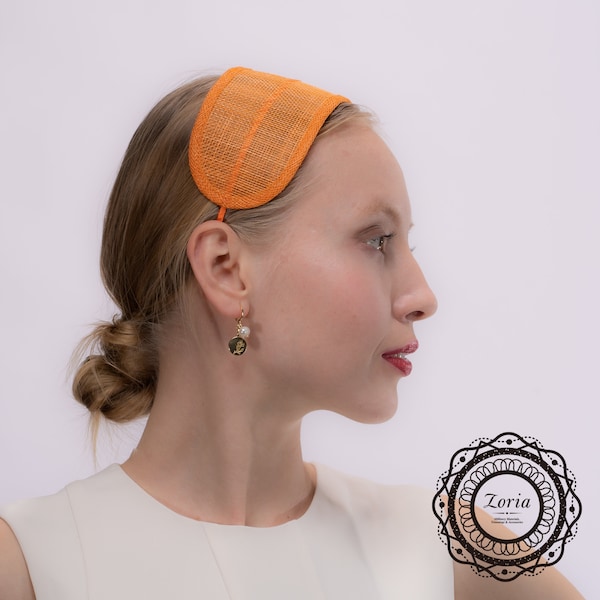 Wide Sinamay base w/ribbon wrap headband | PSHB-21126 / PSHB-21126A
