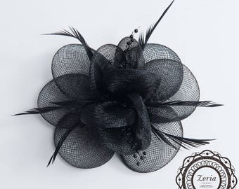 Crinoline Flower Feather Horsehair Bow Trims For Fascinator, Cocktails, Hair Accessories | 802046