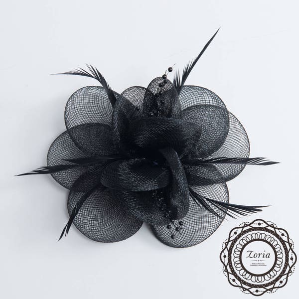 Crinoline Flower Feather Horsehair Bow Trims For Fascinator, Cocktails, Hair Accessories | 802046