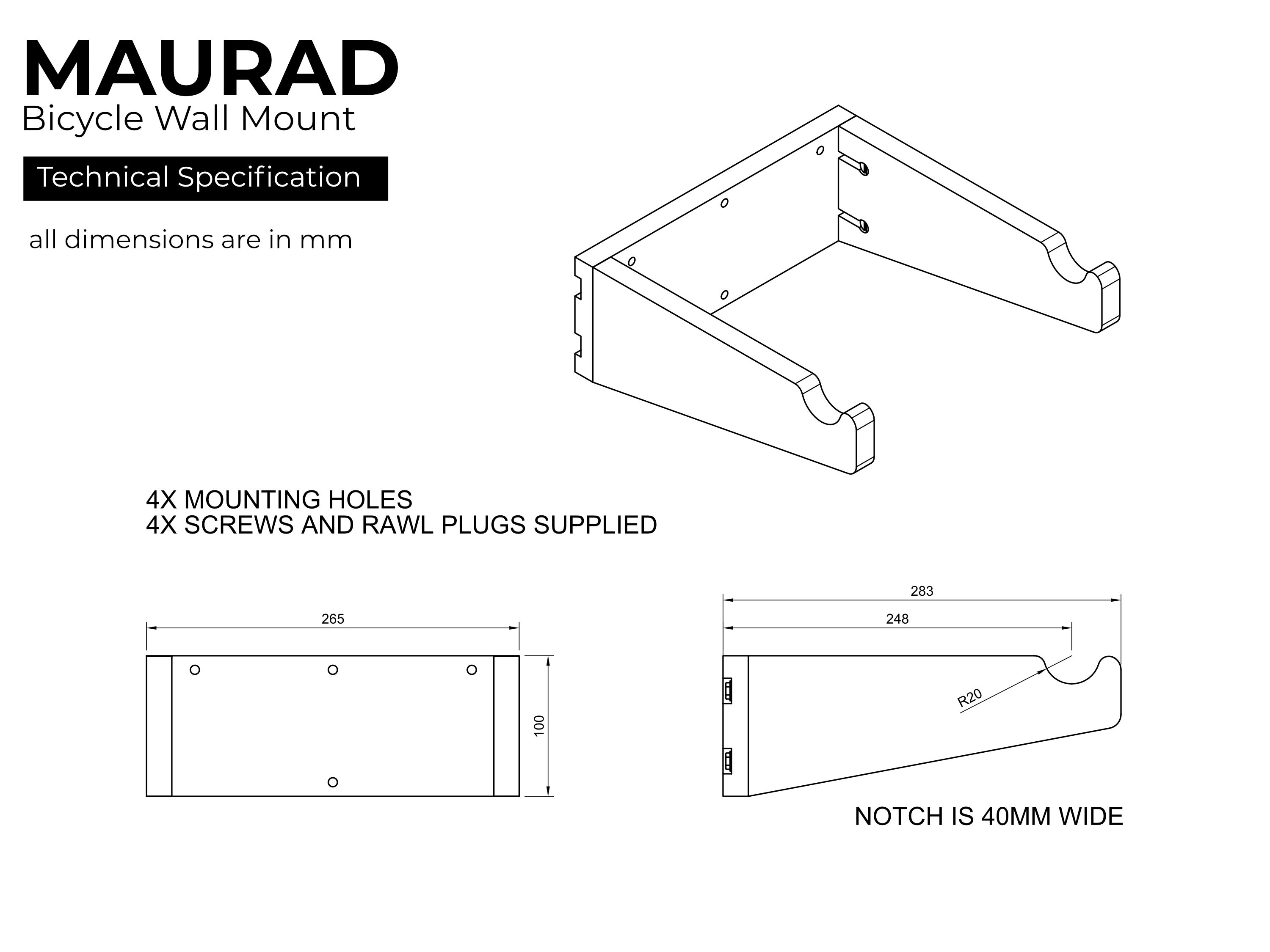 Maurad Bike Wall Mount Etsy