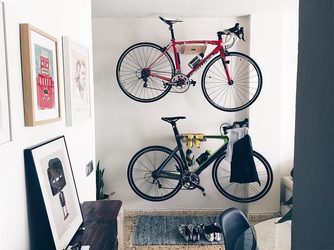 Wooden Bike Rack, Wall Mounted Hook, Bike Shelf, Bike Wall Mount