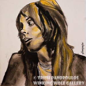 Original Signed Painting Stevie Nicks/Stevie Nicks Art/Music Art
