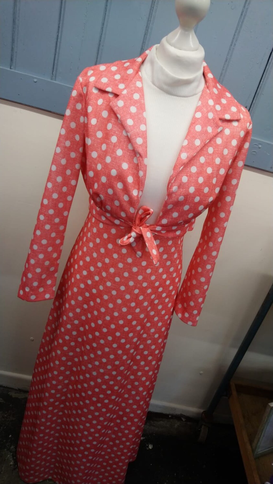polka dot two piece outfit