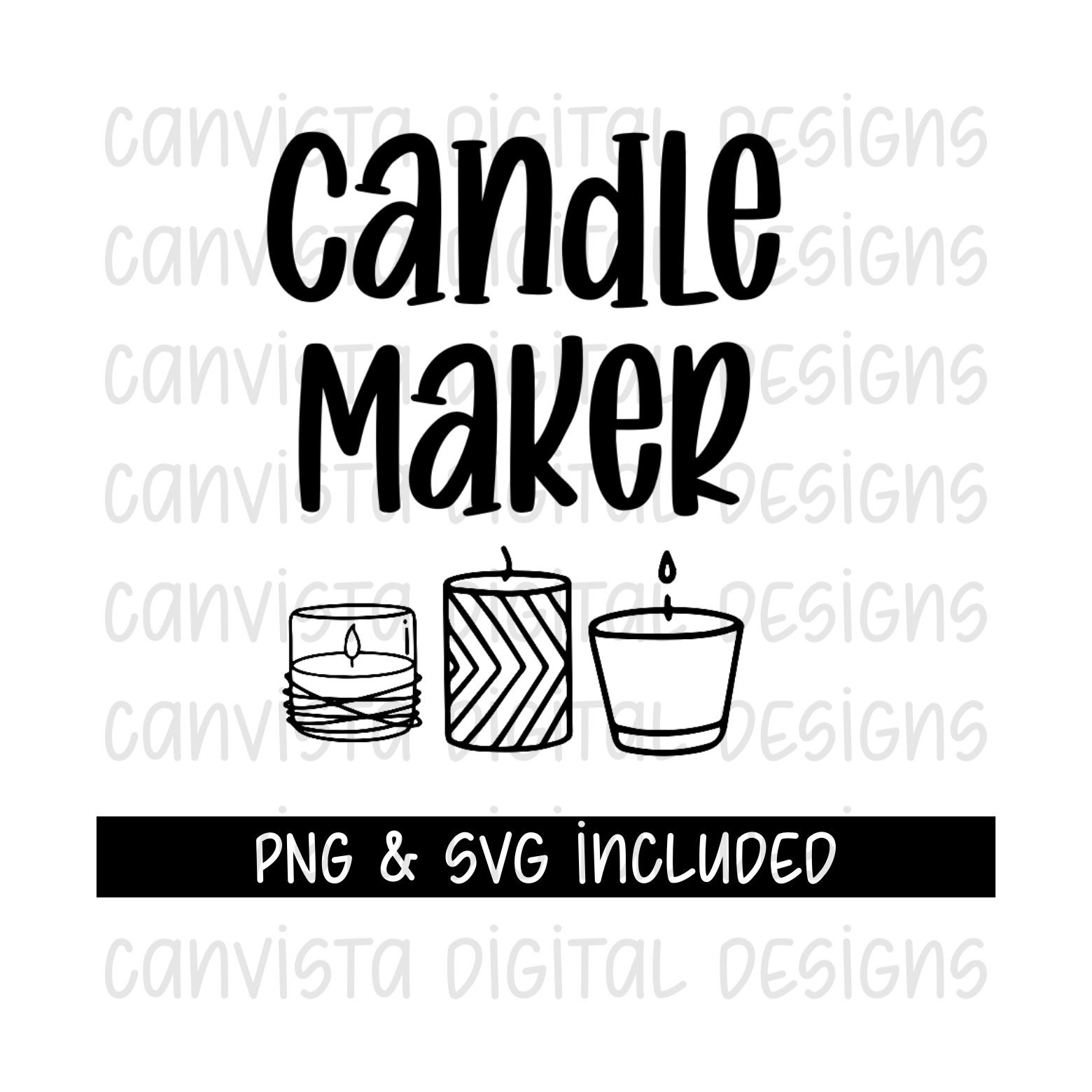 Candle Maker PNG File for Sublimation SVG Cut File Candle Etsy