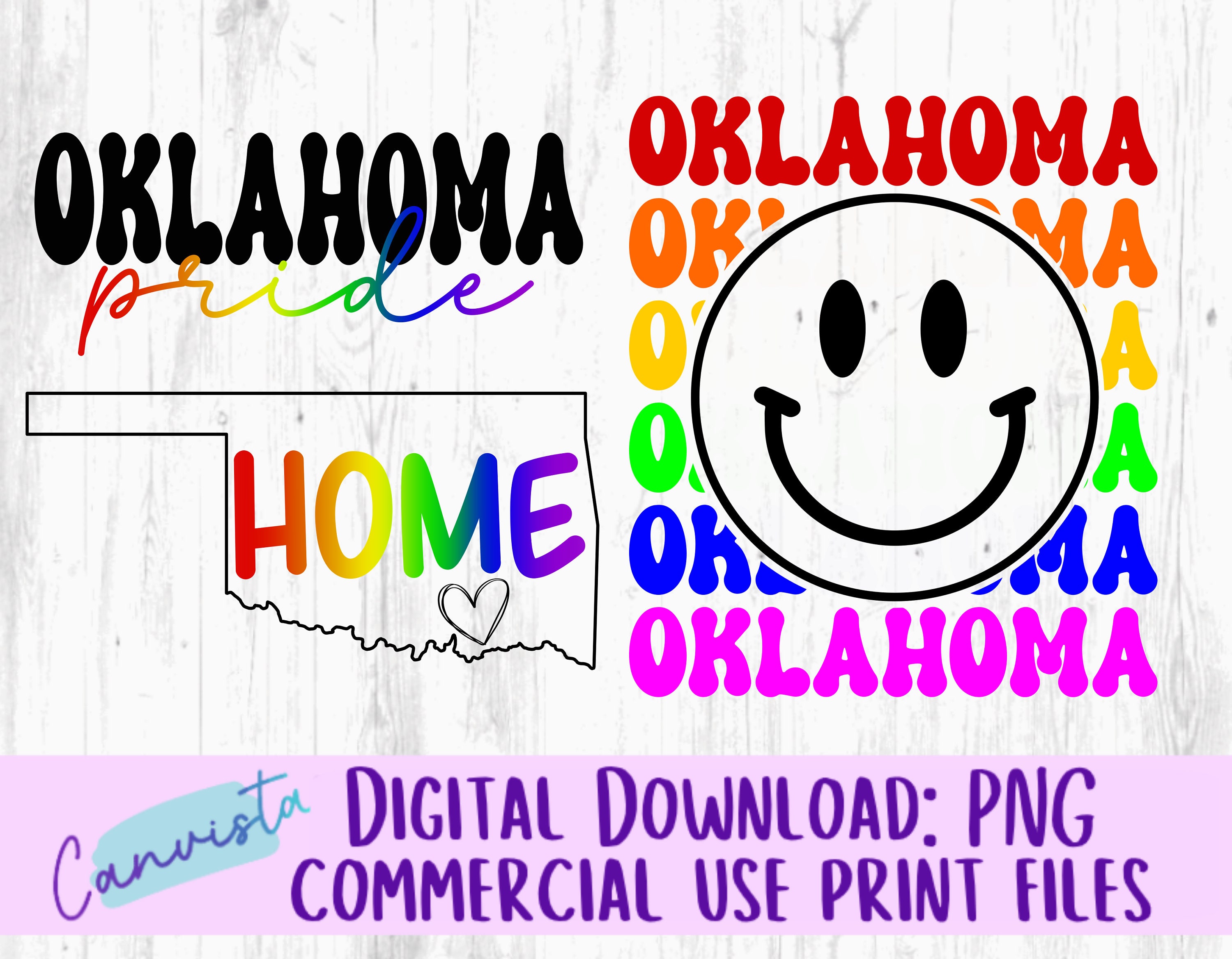 Oklahoma Pride Fest PNG Bundle for Sublimation Commercial Etsy