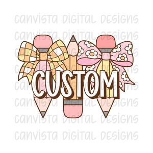 Archivo PNG escolar personalizado - Diseño digital - Archivo de impresión para uso comercial - Diseño escolar retro - Ocupación digital linda - PNG escolar personalizado