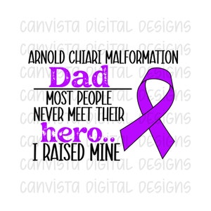 Arnold Chiari Malformation Dad PNG File for Sublimation - Commercial Use Print File - ACM Awareness Digital Download - Arnold Chiari PNG