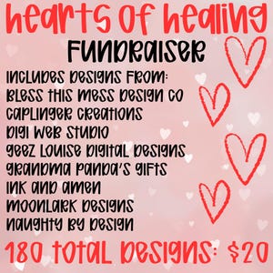 Hearts of Healing Fundraiser Collab - 180 PNG Files - Design Bundle - Mascot Everyday Snarky Mama Holiday - Must Have Access to Google Drive
