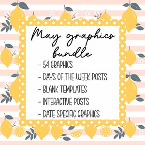 May Graphics Bundle - Social Media Content for Small Businesses - Facebook & Instagram Posts - Engagement Bundle - Interactive Posts