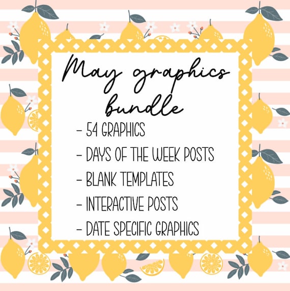 May Graphics Bundle - Social Media Content for Small Businesses - Facebook & Instagram Posts - Engagement Bundle - Interactive Posts