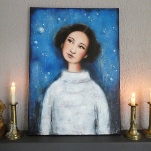 Peinture Leia, princesse des étoiles princesse Leia ordana Star Wars planètes espace cinema jedi image 1