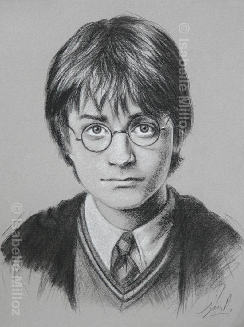 Harry Potter young original Portrait of Daniel Radcliffe | Etsy