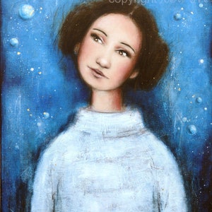 Peinture Leia, princesse des étoiles princesse Leia ordana Star Wars planètes espace cinema jedi image 2