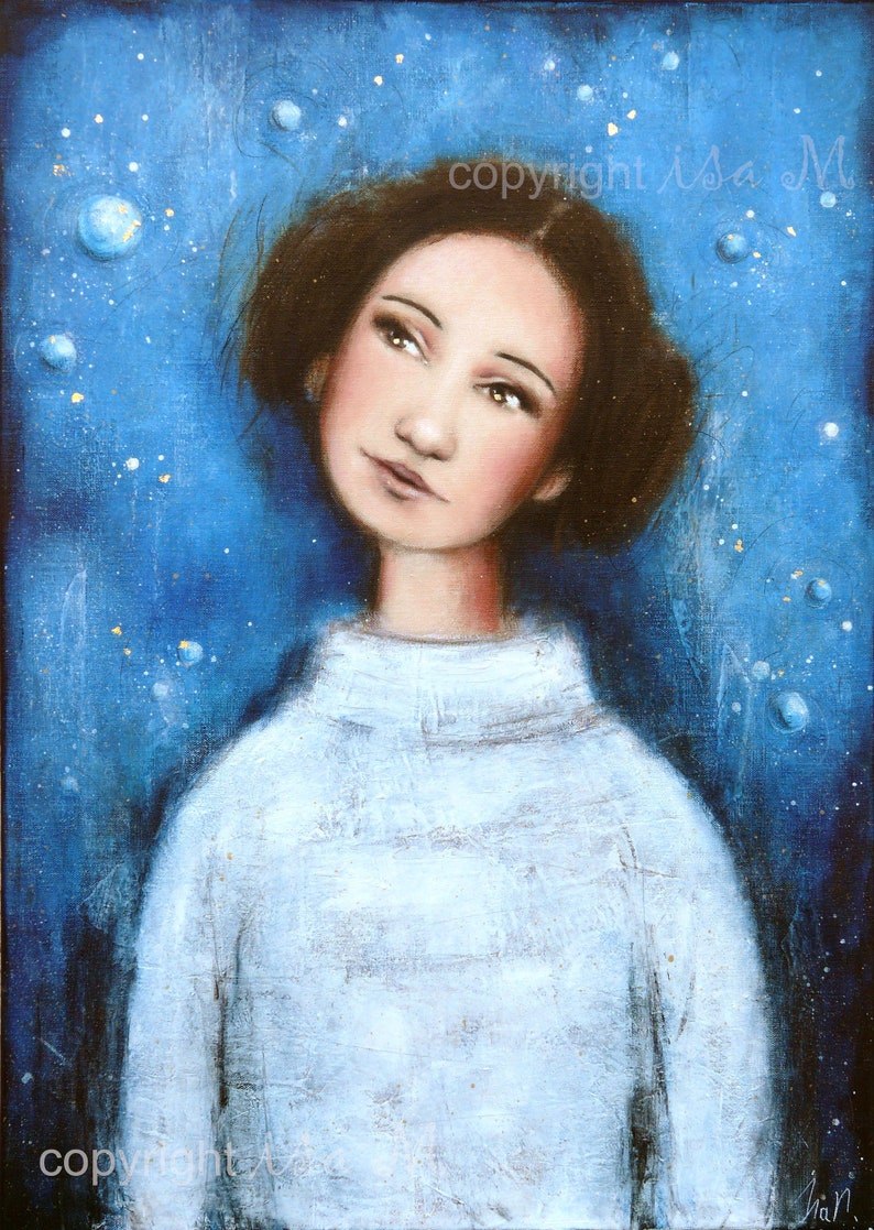 Peinture Leia, princesse des étoiles princesse Leia ordana Star Wars planètes espace cinema jedi image 2