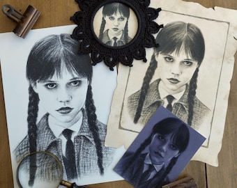 14x11x1.75 ウェンズデー・アダムスのつまようじ絵 - Etsy 日本