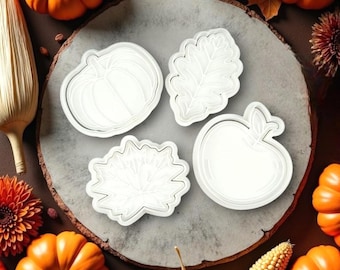 Fall Cookie Cutter Stamp Set Fall Party Fall Cookies Autumn Cookie Cutters