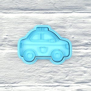 Police Car Cookie Cutter Stamp, Car Cookie Cutter, Car Cookies, Police Cake, Police Party, Car Cake, Car Playdough Stamp